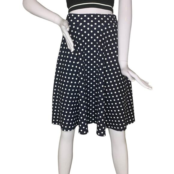 Jasonmaxwell Polkadot Blue and White Size S Pullover Elastic on Waist no Pockets - Picture 1 of 6
